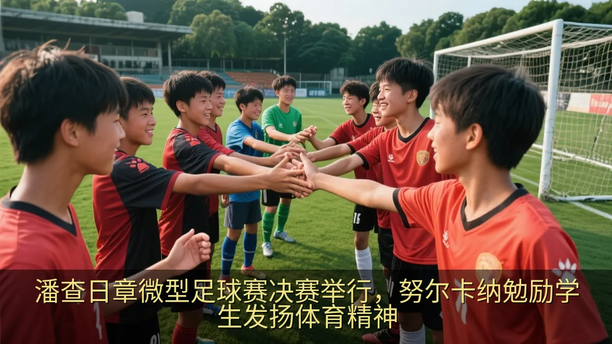 学生足球队在决赛后庆祝胜利